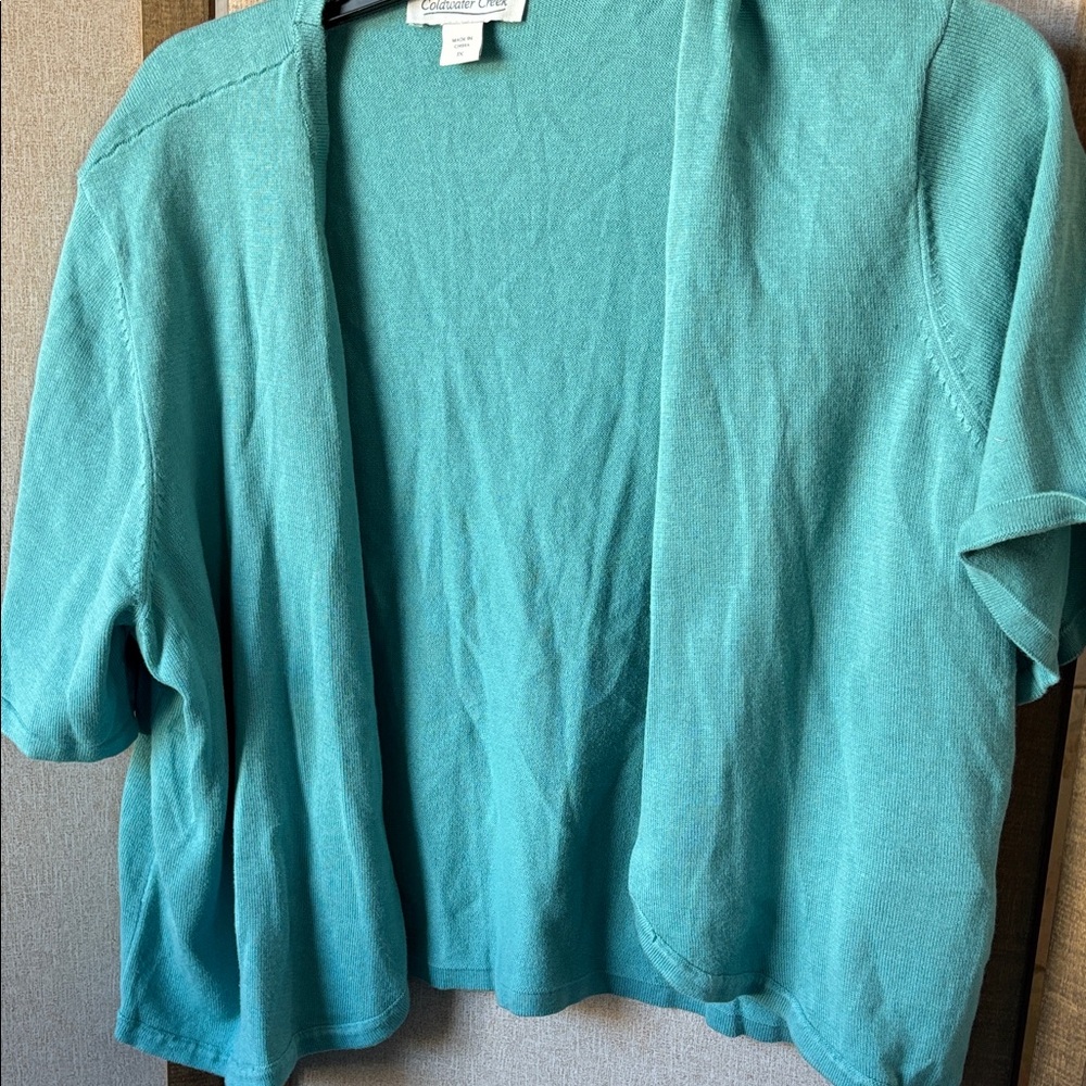 FINAL MARKDOWN Coldwater creek Women's Aqua Cardigan 1X